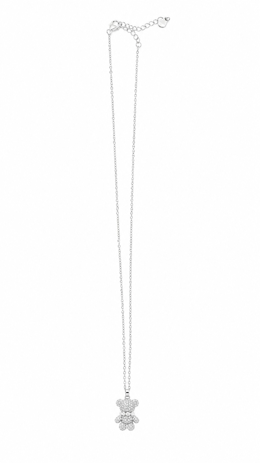 🧸🤍 Collar Osito con Circonias foto 2